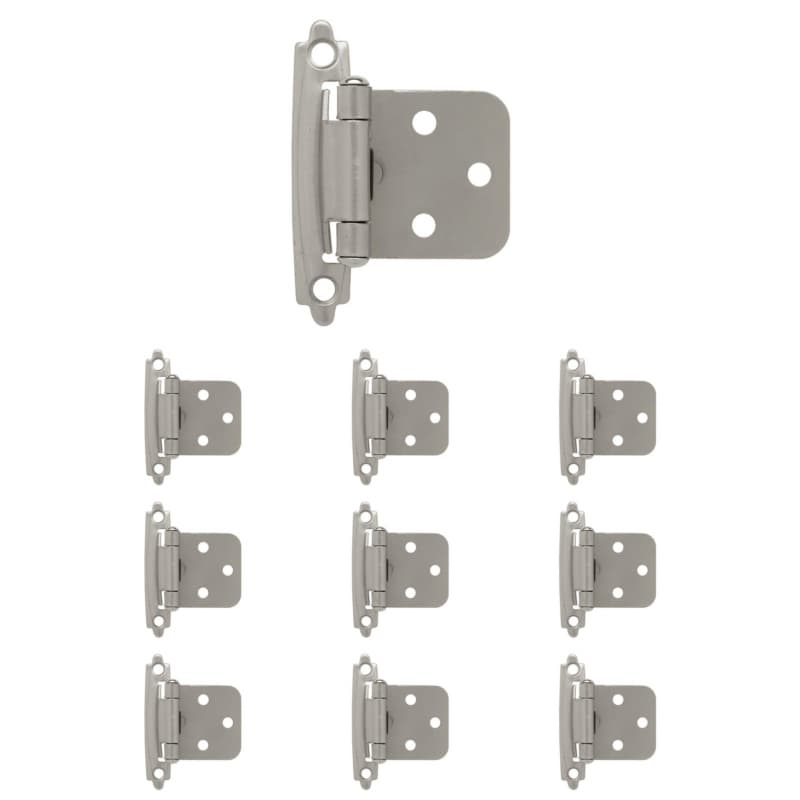 Liberty Self-Closing Overlay Hinge, Satin Nickel, 10/Pack - H0103BL-SN-U1