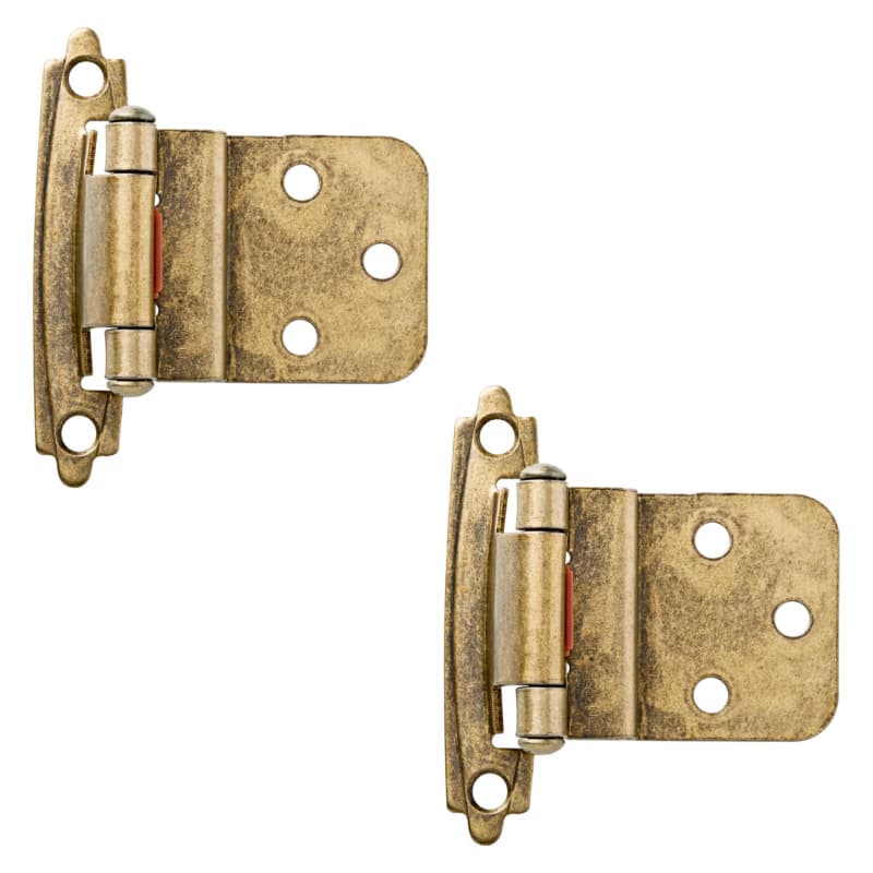 Liberty Self-Closing Inset Hinge, 3/8", Burnished Antique Brass, 2/Pack - H0104AC-AB-O3