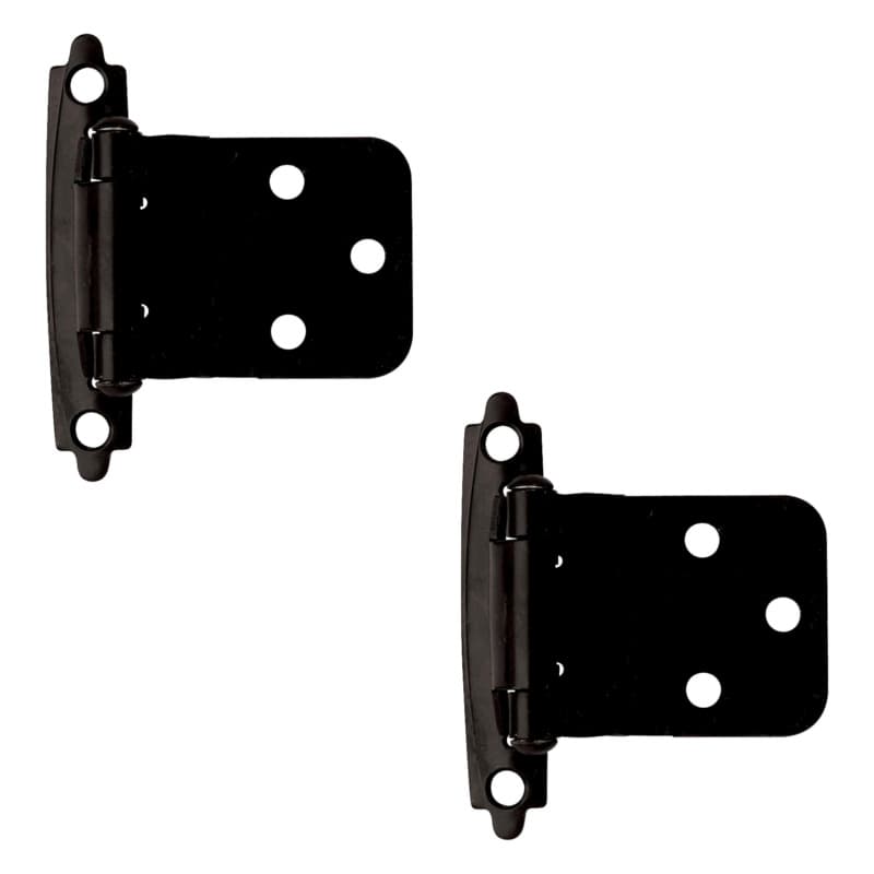 Liberty Self-Closing Inset Hinge, 3/8", Matte Black, 2/Pack - H0104AC-FB-O3
