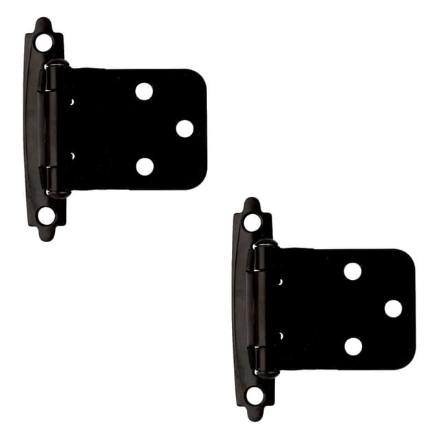 Liberty Self-Closing Inset Hinge, 3/8", Matte Black, 2 pack - H0104AC-FB-O3