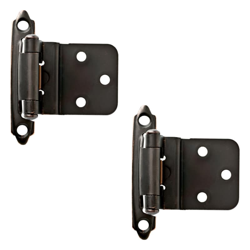 Liberty Self-Closing Inset Hinge, 3/8", Bronze With Copper Highlights, 2/Pack - H0104AC-VBC-CP