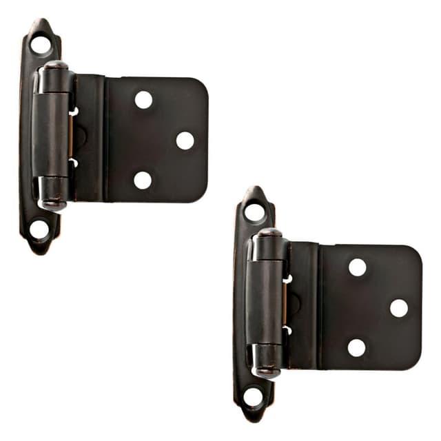 Liberty Self-Closing Inset Hinge, 3/8", Bronze With Copper Highlights, 2 pack - H0104AC-VBC-CP