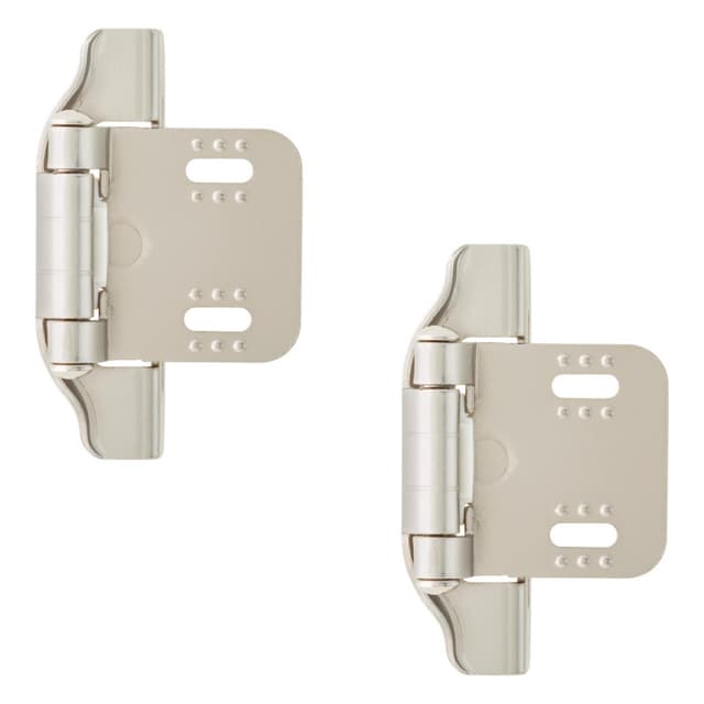Liberty Semi-Wrap Hinge, 1/4"Overlay, Satin Nickel, 2/Pack - H01911C-SN-O