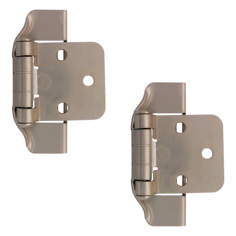 Liberty Semi-Wrap Hinge, 1/2"Overlay, Satin Nickel, 2/Pack - H01915C-SN-O