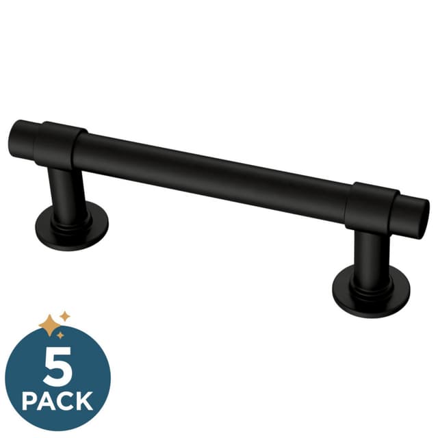 Franklin Brass Francisco Pull, 3" (76mm), Matte Black, 5 pack - P29520Z-FB-B1