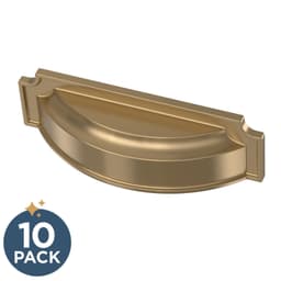 Franklin Brass Notched Backplate Dual Mount Cup Pull, 5 or 3-3/4" (76 or 96mm), Champagne Bronze, 10 pack - P40110C-CZ-B