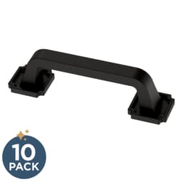 Franklin Brass Notched Backplate Pull, 3" (76mm), Matte Black, 10 pack - P40123C-FB-B