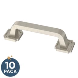 Franklin Brass Notched Backplate Pull, 3" (76mm), Satin Nickel, 10 pack - P40123C-SN-B