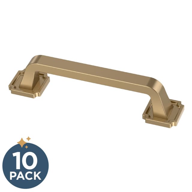 Franklin Brass Notched Backplate Pull, 3-3/4" (96mm), Champagne Bronze, 10 pack - P40124C-CZ-B
