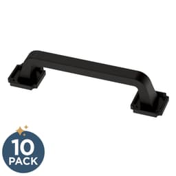 Franklin Brass Notched Backplate Pull, 3-3/4" (96mm), Matte Black, 10 pack - P40124C-FB-B