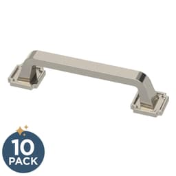 Franklin Brass Notched Backplate Pull, 3-3/4" (96mm), Polished Nickel, 10 pack - P40124C-PN-B