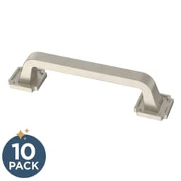 Franklin Brass Notched Backplate Pull, 3-3/4" (96mm), Satin Nickel, 10 pack - P40124C-SN-B