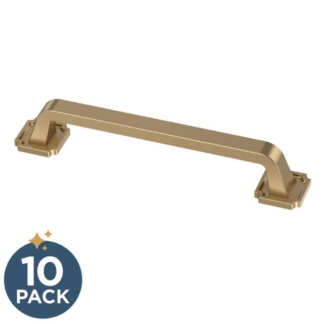 Franklin Brass Notched Backplate Pull, 5-1/16" (128mm), Champagne Bronze, 10 pack - P40125C-CZ-B