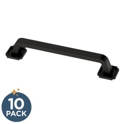 Franklin Brass Notched Backplate Pull, 5-1/16" (128mm), Matte Black, 10 pack - P40125C-FB-B