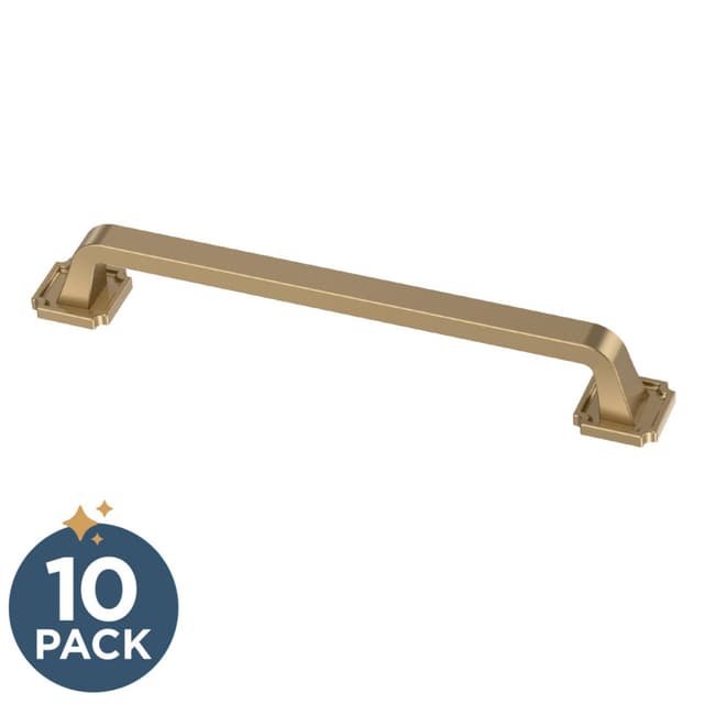 Franklin Brass Notched Backplate Pull, 6-5/16" (160mm), Champagne Bronze, 10 pack - P40126C-CZ-B