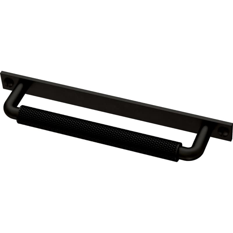Liberty Averland Pull with Backplate, 5-1/16" (128mm), Matte Black - P40318C-FB-CP
