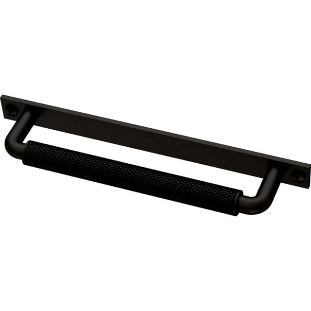 Liberty Averland Pull with Backplate, 5-1/16" (128mm), Matte Black - P40318C-FB-CP