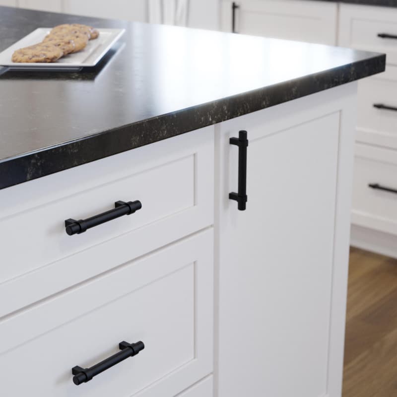 Franklin Brass Wrapped Bar Drawer Pull, 3-3/4" (96mm) CC, Matte Black - P40709C-FB-B