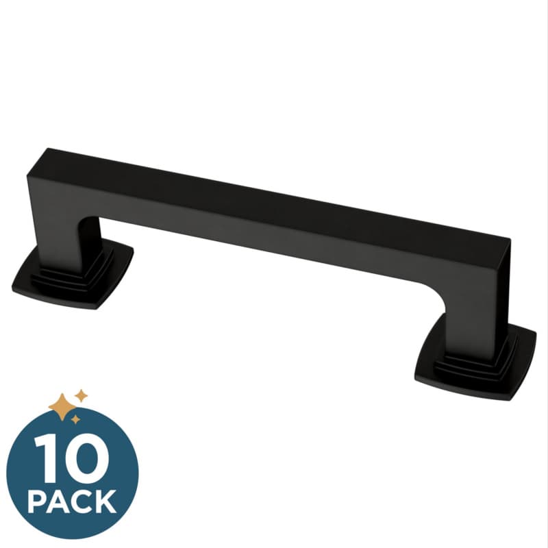 Franklin Brass Parow Pull, 3-3/4" (96mm), Matte Black, 10 pack - P41770K-FB-B1