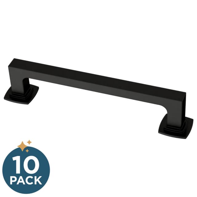 Franklin Brass Parow Pull, 5-1/16" (128mm), Matte Black, 10 pack - P41771K-FB-B1