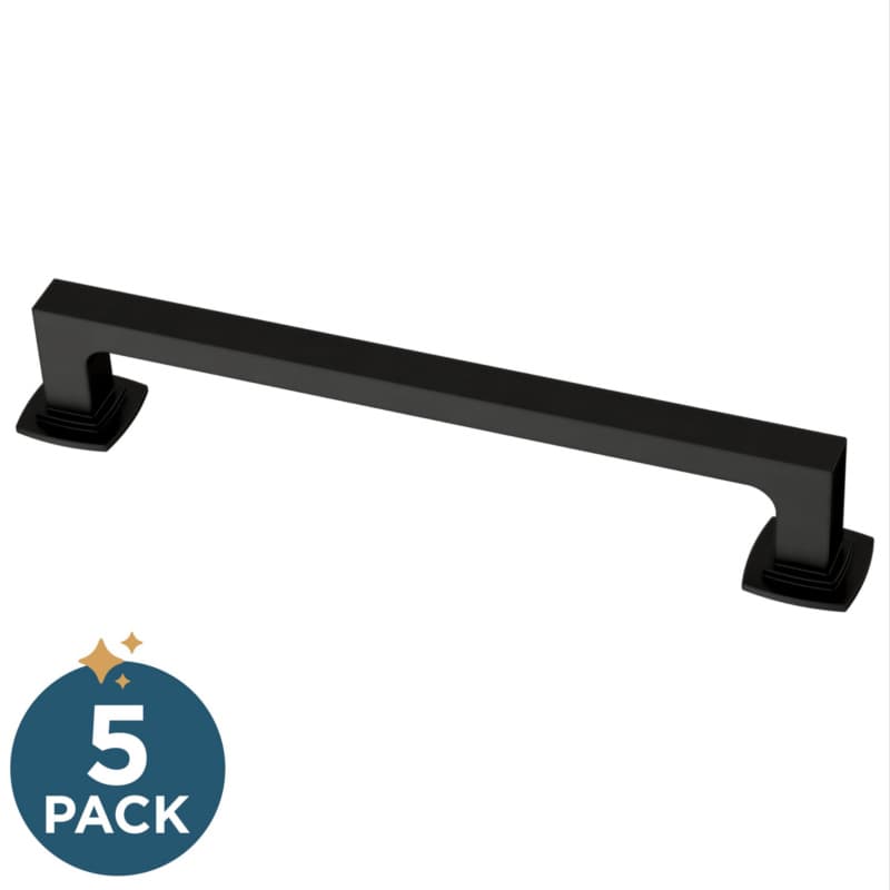 Franklin Brass Parow Pull 6-5/16" (160 mm) Center to Center, Matte Black, P41772K-FB-B