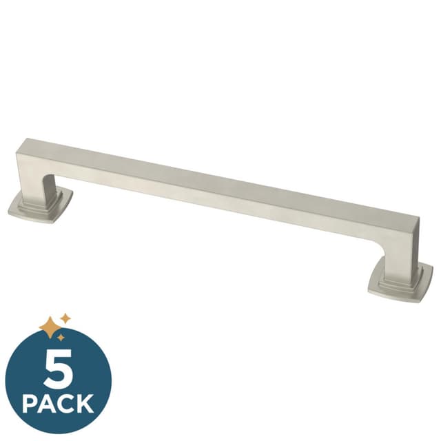 Franklin Brass Parow Pull, 6-5/16" (160mm), Satin Nickel, 5 pack - P41772K-SN-B