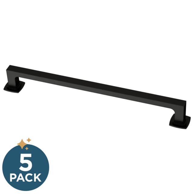 Franklin Brass Parow Pull, 8-13/16" (224mm), Matte Black, 5 pack - P41774K-FB-B