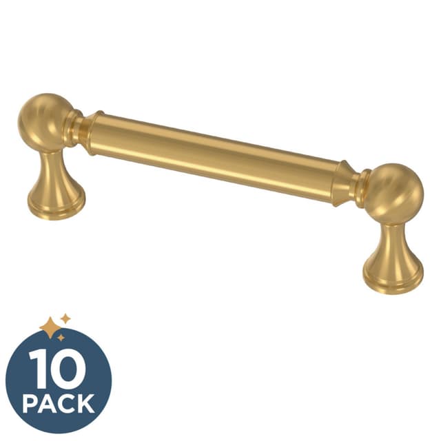 Franklin Brass Classic Farmhouse Pull, 3-3/4" (96mm), Modern Gold, 10 pack - P41929C-117-B