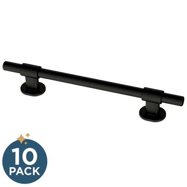 Franklin Brass Adjusta-Pull(TM)Francisco Pull, 1-3/8"-6-5/16"(35/160mm), Matte Black, 10 pack - P44365-FB-B2