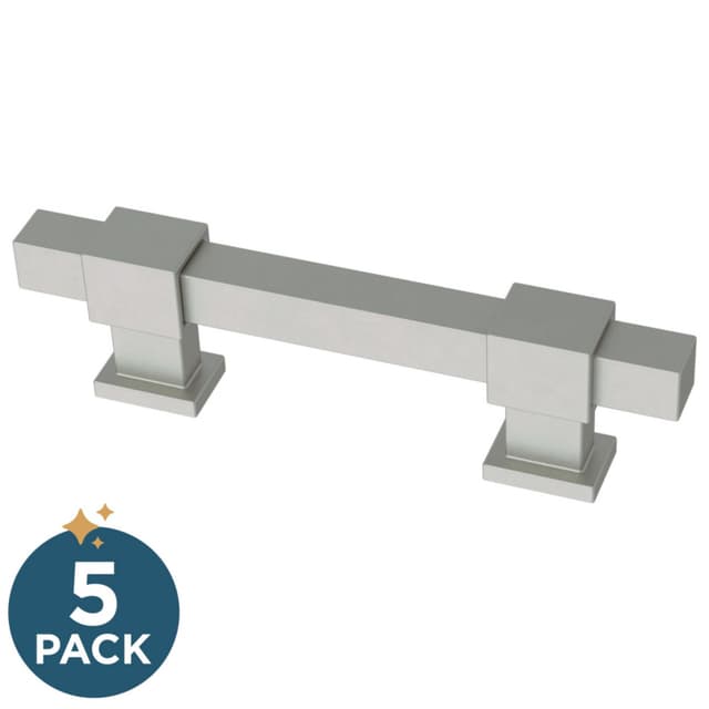 Franklin Brass Adjusta-Pull(TM) Square Bar Pull, 1-3/8"-4" (35/102mm), Satin Nickel (Matte), 5 pack - P44367-SNM-B