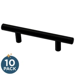Franklin Brass Simple Round Bar Pull, 3" (76mm), Matte Black, 10 pack - P46640K-FB-SP