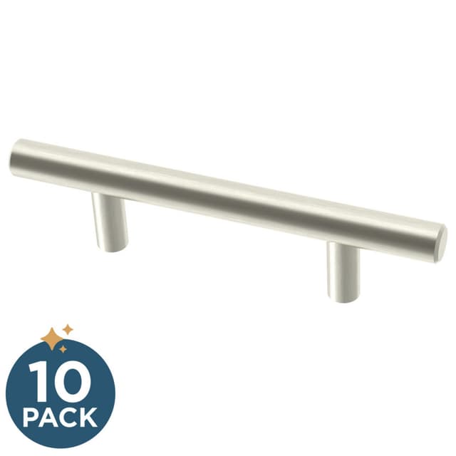 Franklin Brass Simple Round Bar Pull, 3" (76mm), Stainless Steel, 10 pack - P46640K-SS-SP