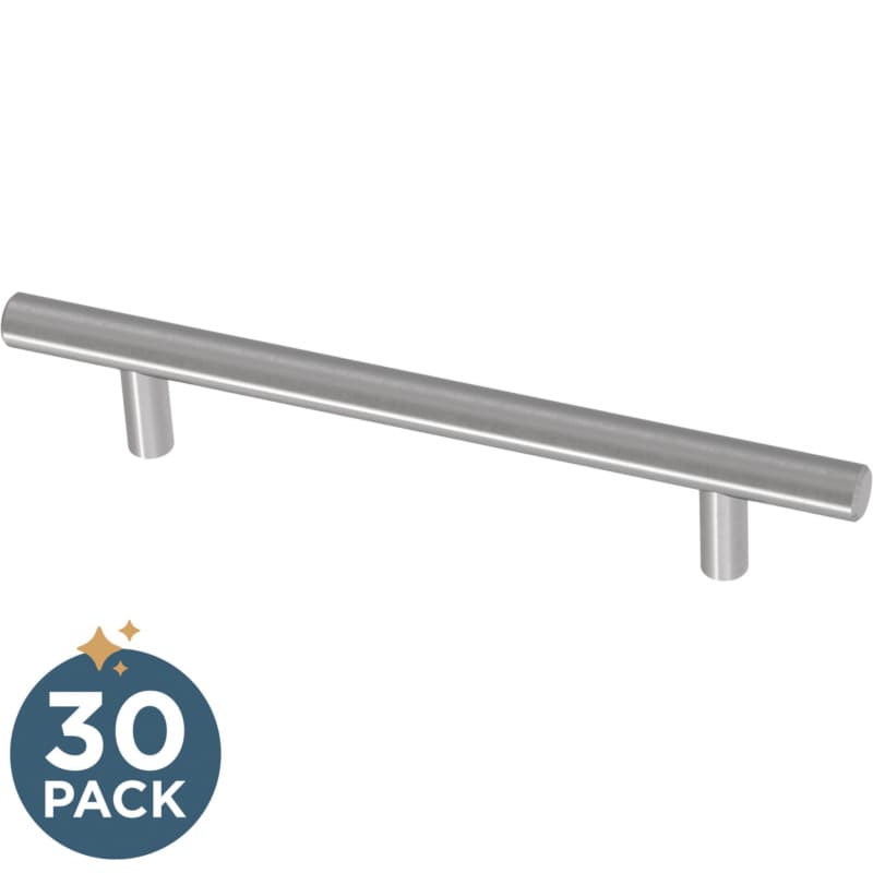 Franklin Brass Simple Round Bar Pull, 5-1/16" (128mm), Stainless Steel, 30 pack - P46642K-SS-B2