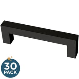 Franklin Brass Simple Modern Square Pull, 3-3/4" (96mm), Matte Black, 30 pack - P46645K-FB-B2