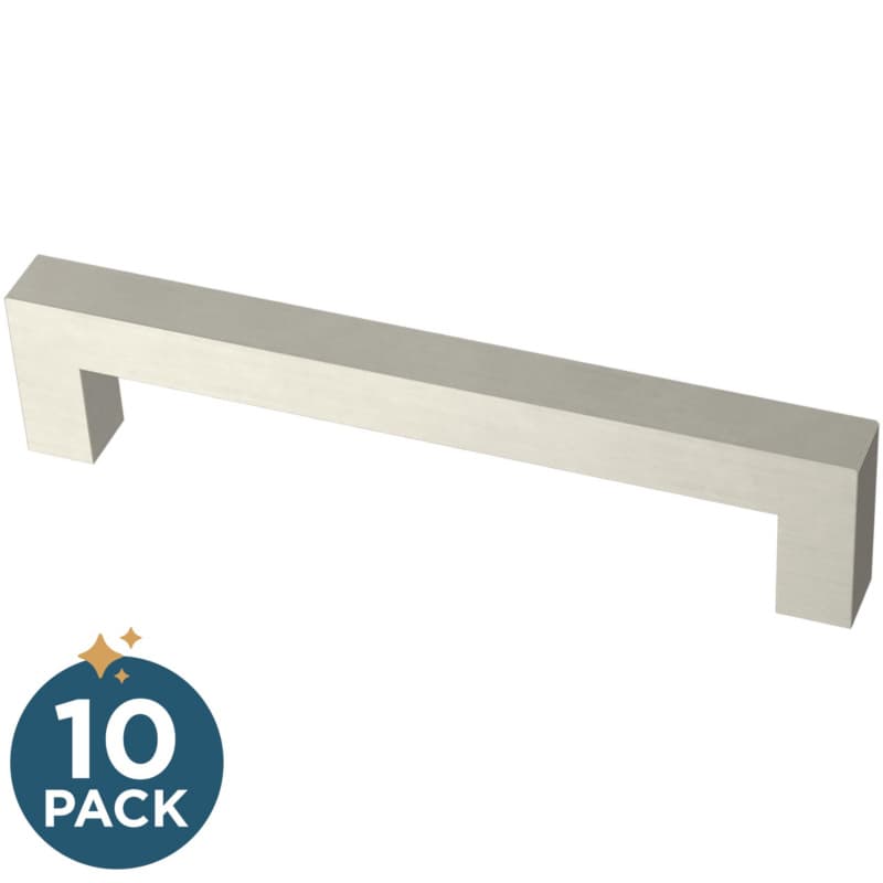 Franklin Brass Simple Modern Square Pull, 5-1/16" (128mm), Stainless Steel, 10 per pack - P46646K-SS-B