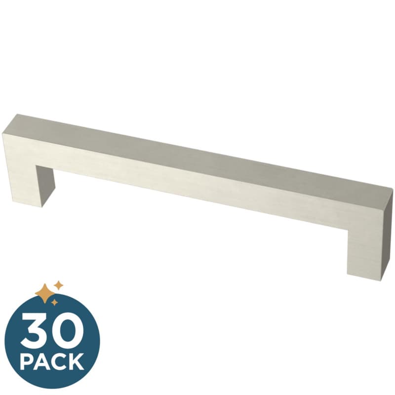Franklin Brass Simple Modern Square Pull, 5-1/16" (128mm), Stainless Steel, 30 per pack - P46646K-SS-B2