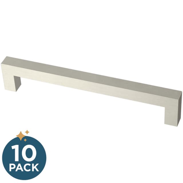 Franklin Brass Simple Modern Square Pull, 6-5/16" (160mm), Stainless Steel, 10 pack - P46647K-SS-B