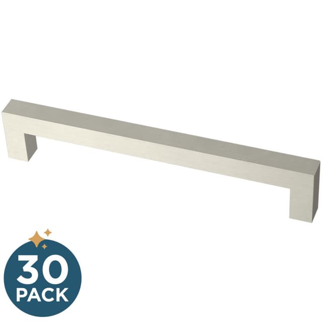 Franklin Brass Simple Modern Square Pull, 6-5/16" (160mm), Stainless Steel, 30 pack - P46647K-SS-B2