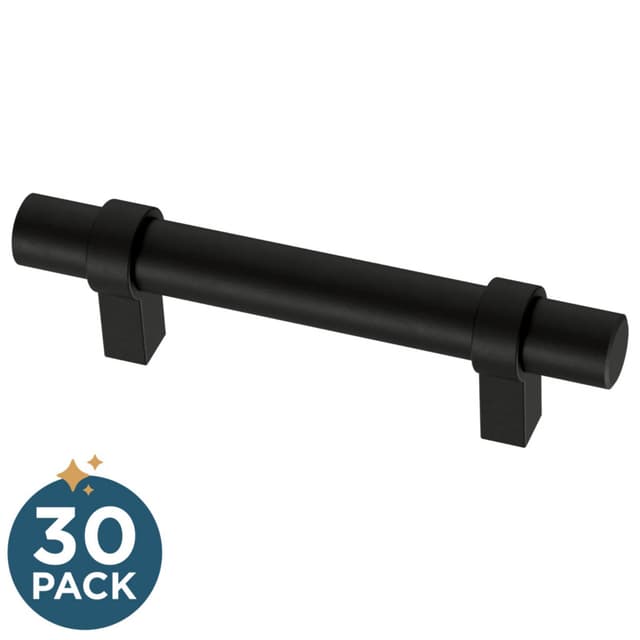Franklin Brass Simple Wrapped Bar Pull, 3" (76mm), Matte Black, 30 pack - P46649K-FB-B2