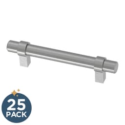 Liberty Simple Wrapped Bar Pull, 3-3/4" (96mm), Stainless Steel, 25 pack - P46650K-SS-R
