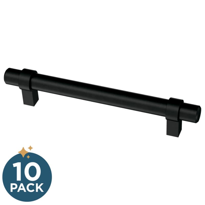 Franklin Brass Simple Wrapped Bar Pull, 5-1/16" (128mm), Matte Black, 10 pack - P46651K-FB-B