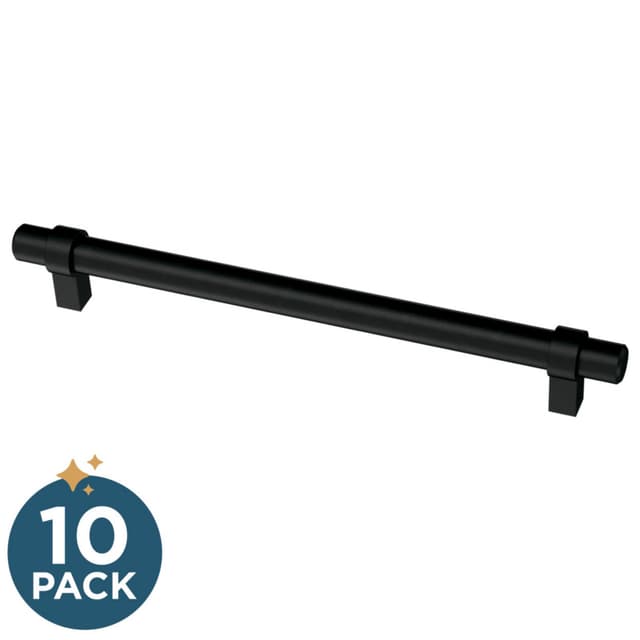 Franklin Brass Simple Wrapped Bar Pull, 7-9/16" (192mm), Matte Black, 10 pack - P46652K-FB-B