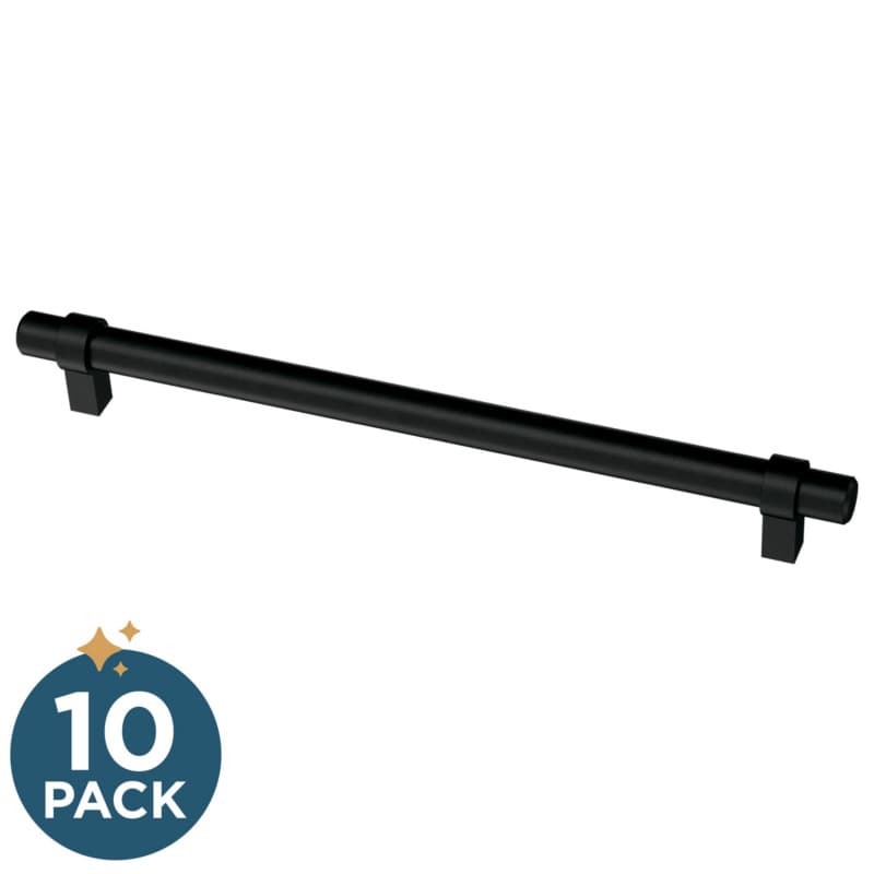 Franklin Brass Simple Wrapped Bar Pull, 8-13/16" (224mm), Matte Black, 10 pack - P46653K-FB-B