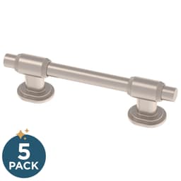 Franklin Brass Adjusta-Pull(TM) Fluted Edge Pull, 1-3/8"-4" (35/102mm), Satin Nickel (Matte), 5 pack - P49104-SNM-B