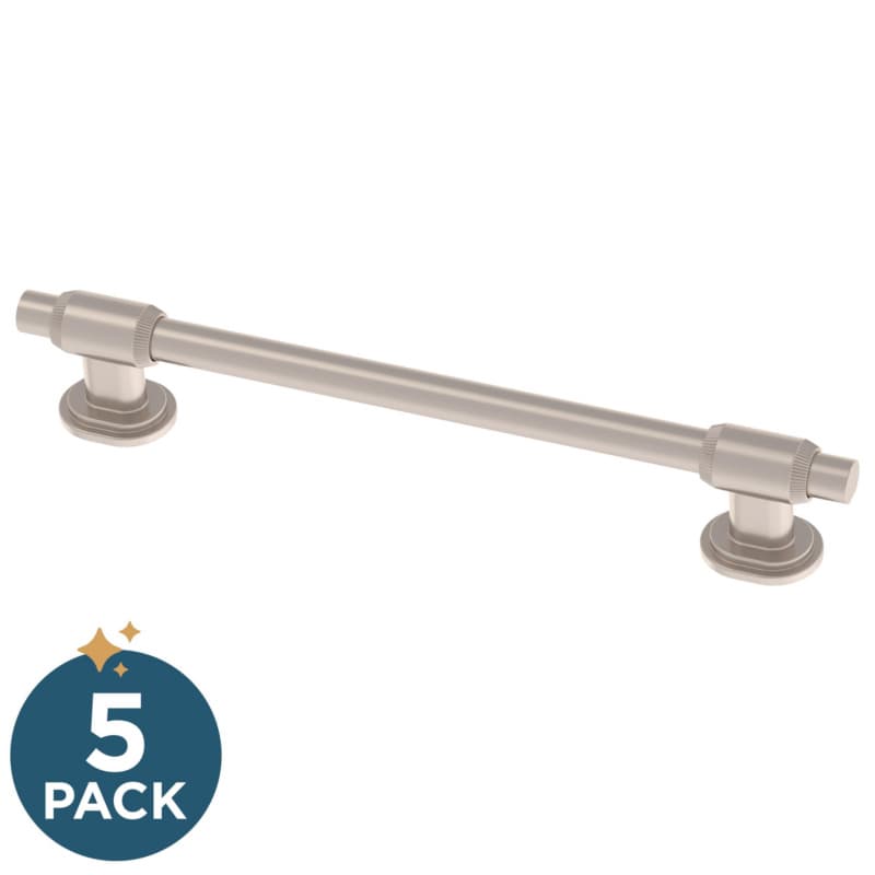 Franklin Brass Adjusta-Pull(TM)Fluted Edge Pull, 1-3/8"-6-5/16"(35/160mm), Satin Nickel (Matte), 5 pack - P49105-SNM-B