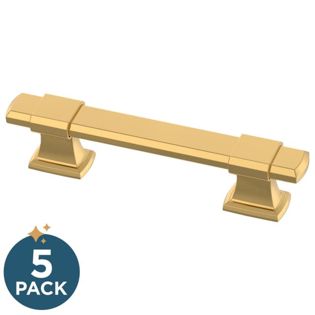 Franklin Brass Adjusta-Pull(TM)Chamfered Edge Pull, 1-3/8"-4" (35/102mm), Modern Gold, 5 pack - P49106-117-B