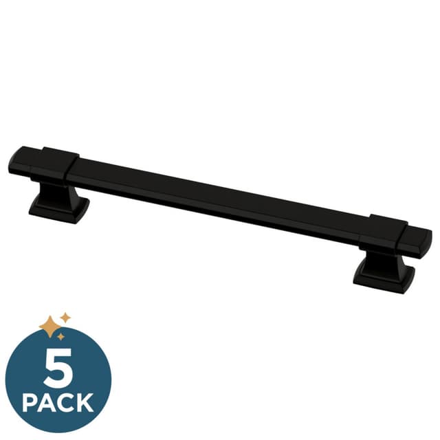 Franklin Brass Adjusta-Pull(TM)Chamfered EdgePull, 1-3/8-6-5/16"(35/160mm), Matte Black, 5 pack - P49107-FB-B