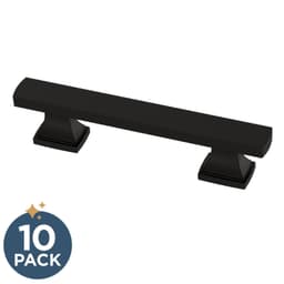 Franklin Brass Tiered Foot Pull, 3" (76mm), Matte Black, 10 pack - P49572C-FB-B