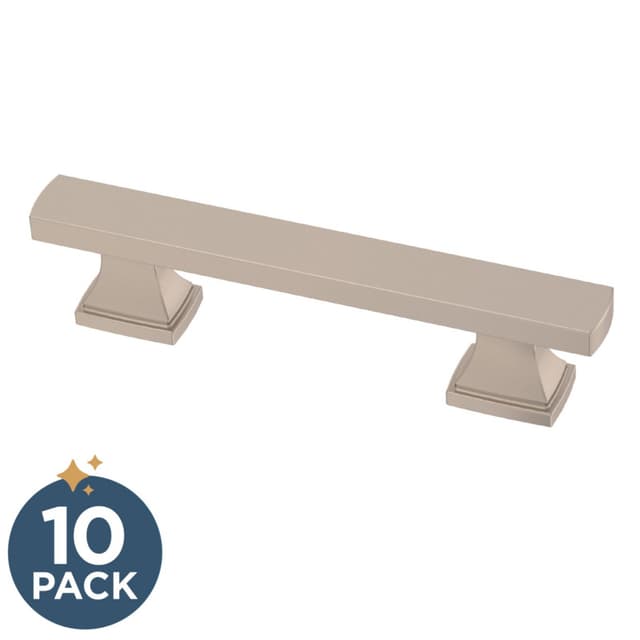 Franklin Brass Tiered Foot Pull, 3" (76mm), Satin Nickel, 10 pack - P49572C-SN-B