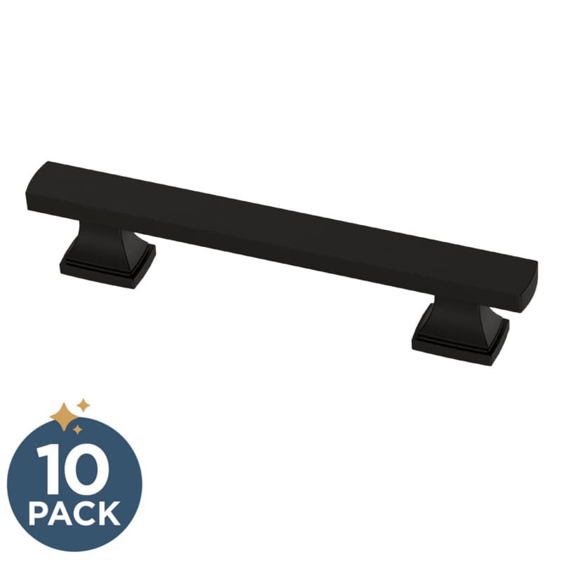 Franklin Brass Tiered Foot Pull, 3-3/4" (96mm), Matte Black, 10 pack - P49573C-FB-B
